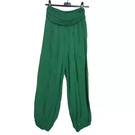   Női sötétzöld laza jóganadrág, nyári nadrág, háremnadrág - Italy Moda - ÚJ
