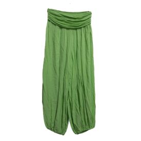   Női középzöld laza jóganadrág, nyári nadrág, háremnadrág - Italy Moda - ÚJ