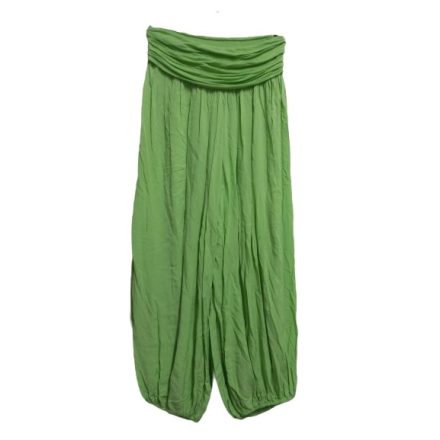 Női középzöld laza jóganadrág, nyári nadrág, háremnadrág - Italy Moda - ÚJ