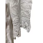 Női fehér hímzett csipkés lenge nyári felső, blúz - ÚJ