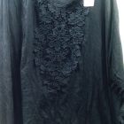 Fekete nagyméretű csipkés strandruha, tunika, poncsó - ÚJ