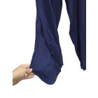 Női sötétkék laza nyári nadrág, jóganadrág, oldalt nyitott - Italy Moda - ÚJ