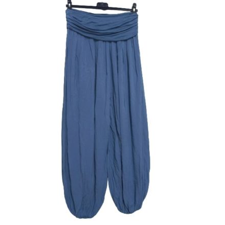 Női denimkék laza jóganadrág, nyári nadrág - Italy Moda - ÚJ