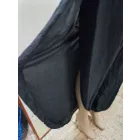 Női sötétszürke laza jóganadrág, nyári nadrág, oldalt nyitott - Italy Moda - ÚJ