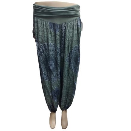 Női khaki mandalamintás laza jóganadrág, nyári nadrág - Italy Moda - ÚJ