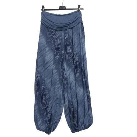 Női denimkék mintás laza jóganadrág, nyári nadrág - Italy Moda - ÚJ