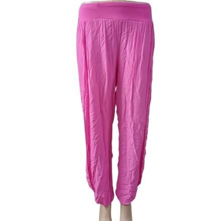 Női pink laza nyári nadrág, jóganadrág, oldalt nyitott - Italy Moda - ÚJ