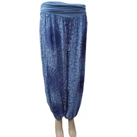   Női denimkék mandalamintás laza jóganadrág, nyári nadrág - Italy Moda - ÚJ