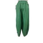 Női zöld zsebes vékony pamutnadrág - Made in Italy - ÚJ