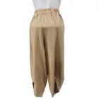 Női drapp (homokszínű) zsebes vékony pamutnadrág - Made in Italy - ÚJ