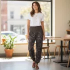 Női barna mandalás laza jóganadrág, nyári nadrág - Italy Moda - ÚJ