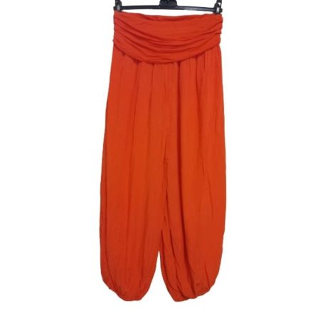 Női narancssárga laza jóganadrág, nyári nadrág - Italy Moda - ÚJ