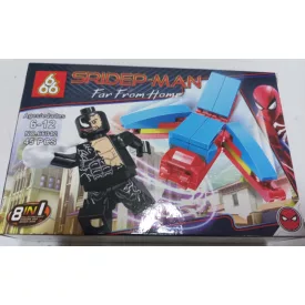   Lego-kompatibilis műanyag építőjáték, 45 db-os - Fekete Pókember - Spiderman - ÚJ
