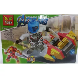   Lego-kompatibilis műanyag szuperhősös építőjáték, 41 db-os - Marvel Avengers - ÚJ