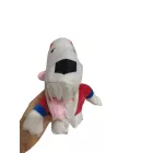 30 cm-es fehér kutya plüss figura - Stumble Guys - ÚJ