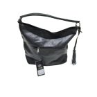 Fekete műbőr női táska, ridikül - ÚJ