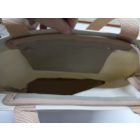 Drapp-fehér füles női táska, ridikül - ÚJ