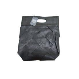   Fekete füles műbőr női táska, kézitáska, ridikül - ÚJ