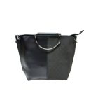 Fekete műbőr női táska, ridikül szett, 2 db-os - ÚJ