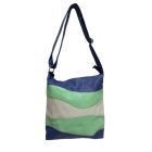 Kék-zöld-drapp műbőr női táska, ridikül - ÚJ