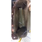 Barna-szürke női műbőr táska, ridikül - ÚJ