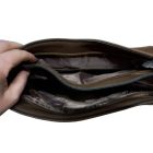 Barna csatos női műbőr táska, oldaltáska vállpánttal - ÚJ