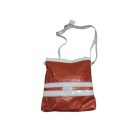 Fehér-narancssárga lakkhatású női táska, ridikül, crossbody - ÚJ