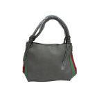 Szürke oldalt színes csíkos női oldaltáska - ÚJ