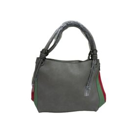 Szürke oldalt színes csíkos női oldaltáska - ÚJ