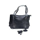 Fekete szegecses női műbőr táska, ridikül - ÚJ