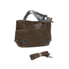 Barna szegecses női műbőr táska, ridikül - ÚJ