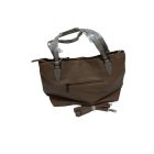 Barna szegecses női műbőr táska, ridikül - ÚJ