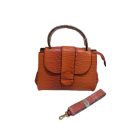 Narancssára mintás műbőr táska, ridikül vállpánttal - ÚJ