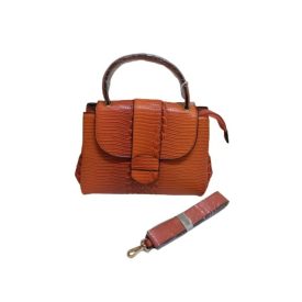   Narancssára mintás műbőr táska, ridikül vállpánttal - ÚJ