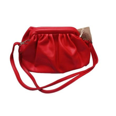 Piros, különleges, erszény alakú női műbőr táska, crossbody - ÚJ