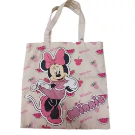   Rózsaszín füles vászon zsák, táska, szütyő - Minnie Egér