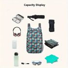 Kék leveles könnyű összecsukható hátizsák, mászótáska, többfunkciós utazóhátizsák - ÚJ