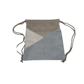   Barna-drapp-szürke textil zsák, vászon hátizsák, női táska, tornazsákként is használható  - ÚJ