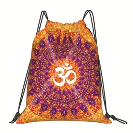   Színes OM mintás húzózsinóros zsák, hátizsák, tornazsák - ÚJ