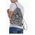 Fekete mintás húzózsinóros OM mintás zsák, hátizsák, tornazsák - ÚJ