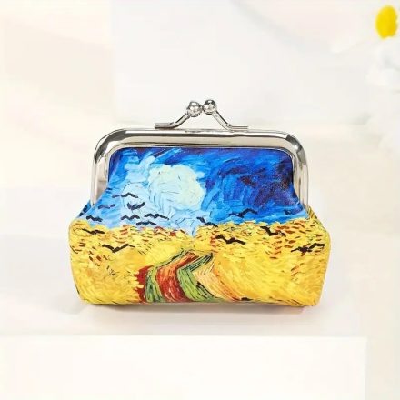 Mini pénztárca, Van Gogh festménye alapján - Varjak a búzamezőn - ÚJ  