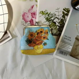   Mini pénztárca, Van Gogh festménye alapján - Napraforgók - ÚJ  