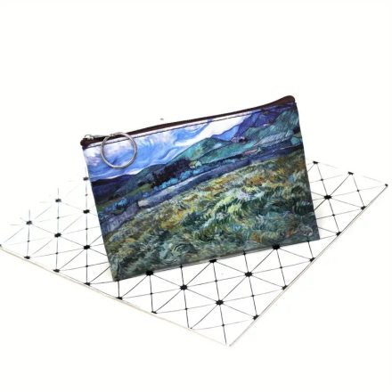 Festményes kozmetikai táska, szütyő, pénztárca, neszesszer - Van Gogh: Tájkép - ÚJ
