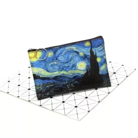   Festményes kozmetikai táska, szütyő, pénztárca, neszesszer - Van Gogh: Csillagos éj - ÚJ