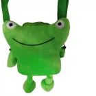 Világoszöld plüss vicces békás crossbody, kistáska - ÚJ 