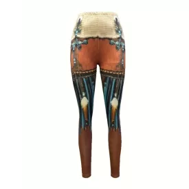 Női indiános mintás leggings - ÚJ