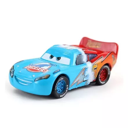Villám Mcqueen különleges kék festéssel fém kisautó, kb 9 cm - Verdák - ÚJ