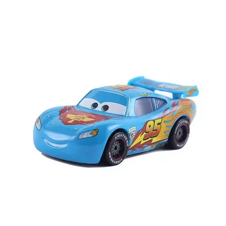 "Dinoco" kék színű Villám McQueen fém kisautó, kb 9 cm - Verdák - ÚJ