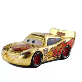   Villám Mcqueen különleges arany festéssel fém kisautó, kb 9 cm - Verdák - ÚJ
