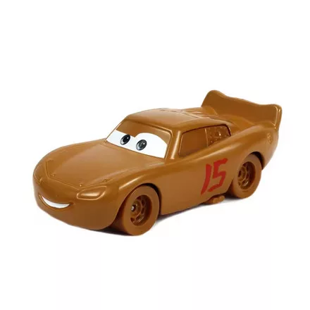 Villám Mcqueen különleges barna festéssel fém kisautó, kb 9 cm - Verdák - ÚJ